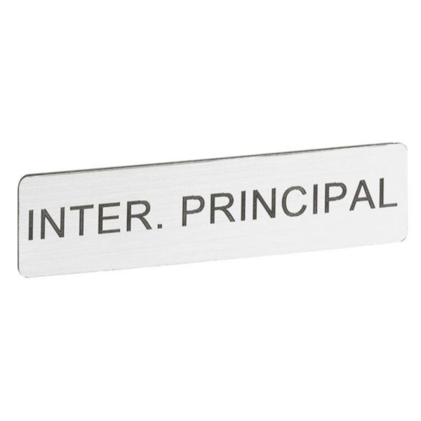 Etiquette autocollante pour boîtier 150x100x96mm avec marquage Inter principal