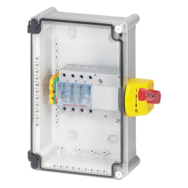 Coffret de proximité 32A IK07 4P avec interrupteur-sectionneur Vistop et bornier de terre viking 3