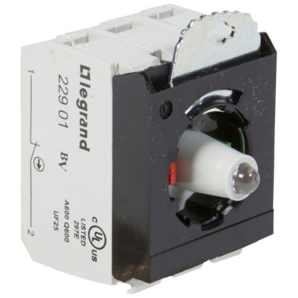 Sous-ensemble bloc pour tête lumineuse Osmoz raccordement à vis - 230V~ - NO+NF vert