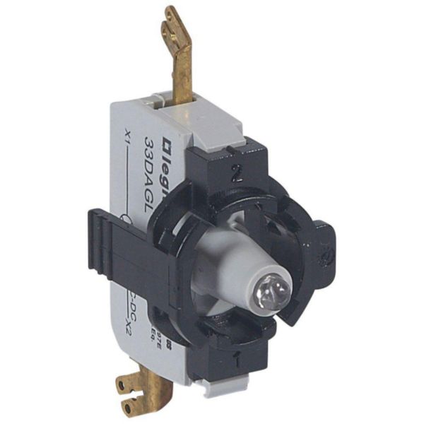 Sous-ensemble bloc pour voyant lumineux Osmoz raccordement par languette - 12V à 24V alternatif ou continu - vert - Page 26