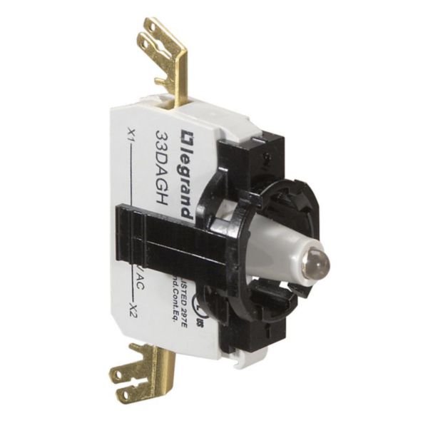 Sous-ensemble bloc pour voyant lumineux Osmoz raccordement par languette - 230V~ - vert - Page 26