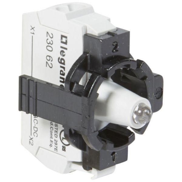 Sous-ensemble bloc pour voyant lumineux Osmoz raccordement par borne ressort - 12V à 24V alternatif ou continu - vert - Page 25