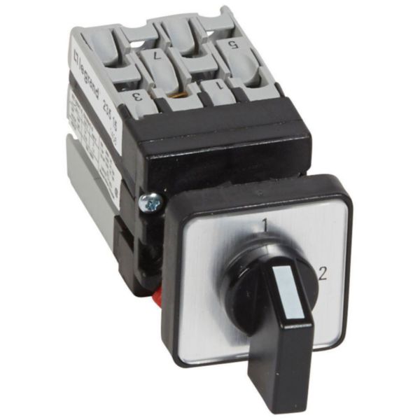 Mini-commutateur à cames 3 directions sans position arrêt - 1P - fixation centrale Ø22 sur porte