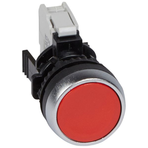 Bouton non lumineux à impulsion affleurant IP69 Osmoz complet - rouge