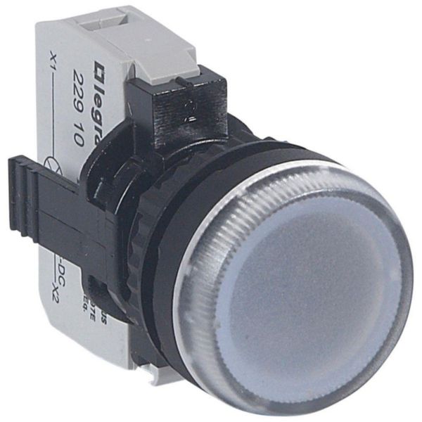 Voyant lumineux Osmoz complet IP69 blanc - 12V à 24V alternatif ou continu