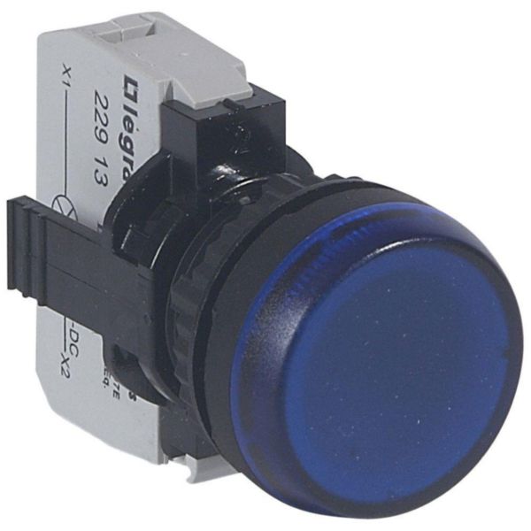 Voyant lumineux Osmoz complet IP69 bleu - 12V à 24V alternatif ou continu
