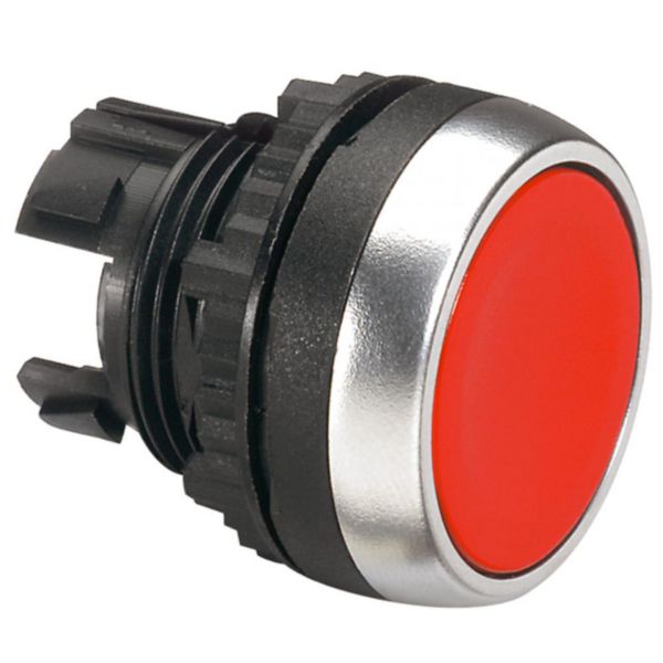 Tête à impulsion non lumineuse affleurante IP69 Osmoz composable - rouge