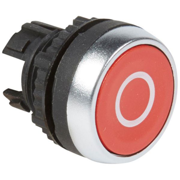 Tête à impulsion non lumineuse affleurante IP69 Osmoz composable - rouge marqué O