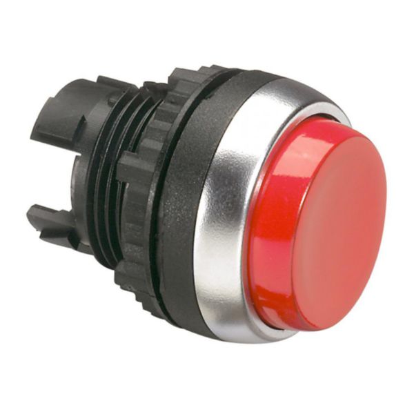 Tête à impulsion non lumineuse dépassante IP69 Ø22 Osmoz composable - rouge