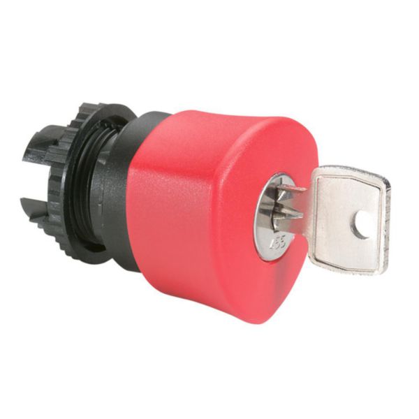 Coup de poing Ø40 n°455 à clé coupure d'urgence IP69 Osmoz composable - rouge
