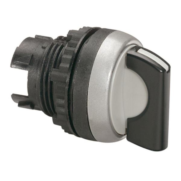 Bouton tournant non lumineux à manette noire IP69 Osmoz composable - 2 positions avec rappel 45°