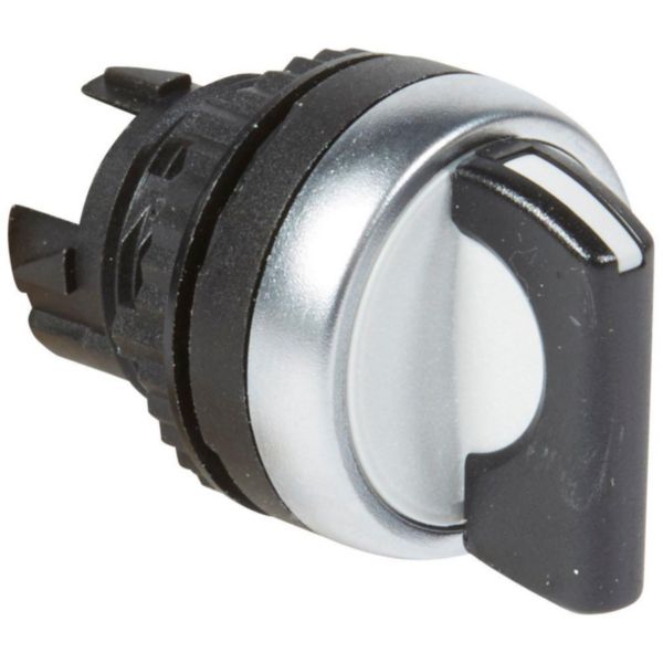 Bouton tournant non lumineux à manette noire IP69 Osmoz composable - 2 positions fixes 90°