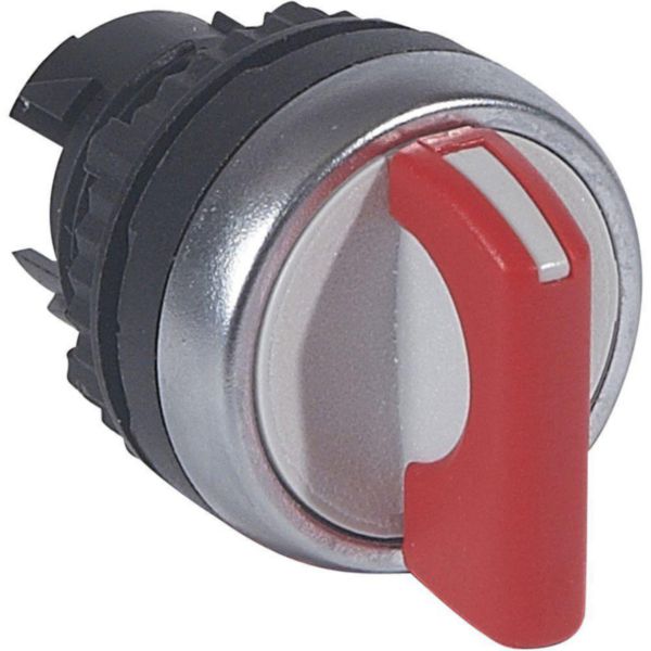 Bouton tournant non lumineux à manette rouge IP69 Osmoz composable - 3 positions fixes 45°