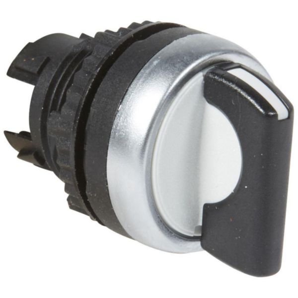 Bouton tournant non lumineux à manette noire IP69 Osmoz composable - 3 positions fixes 45°