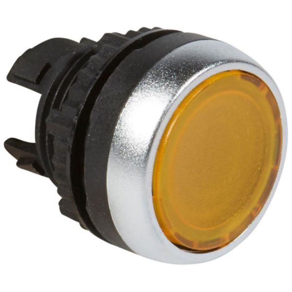 Tête à impulsion lumineuse affleurante IP69 Osmoz composable - jaune