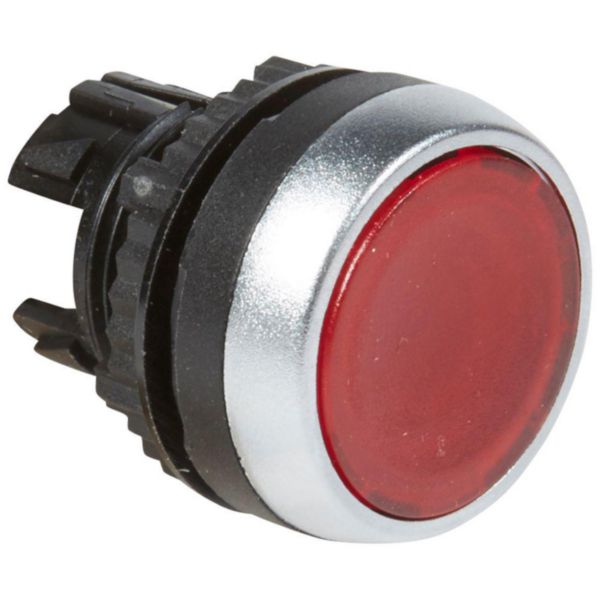 Tête affleurante pousser-pousser lumineuse IP69 Osmoz composable - rouge