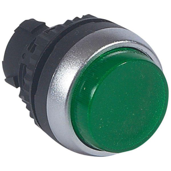 Tête dépassante pousser-pousser lumineuse IP69 Osmoz composable - vert