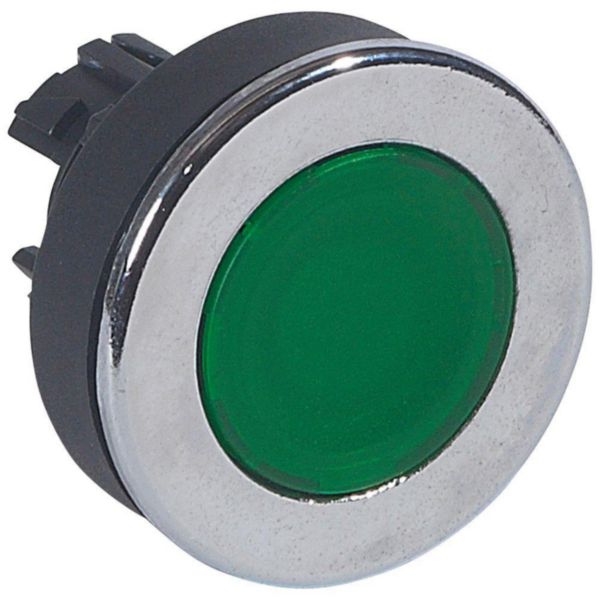 Tête super affleurante pousser-pousser lumineuse IP66 Osmoz composable - vert