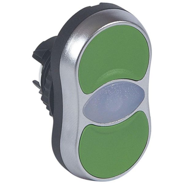 Tête double touche affleurante lumineuse IP66 Osmoz composable - vert et vert - Page 18