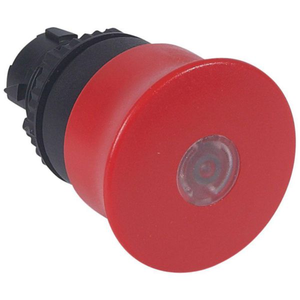 Coup de poing Ø40 pousser-tirer lumineux coupure d'urgence IP69 Osmoz composable - rouge