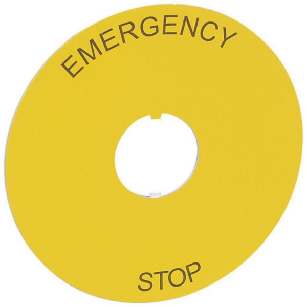 Etiquette osmoz pour arrêt d'urgence ø80mm
