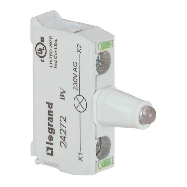 Bloc lumineux LEDs Osmoz pour boîte à boutons - raccordement à vis - 230V~ - vert