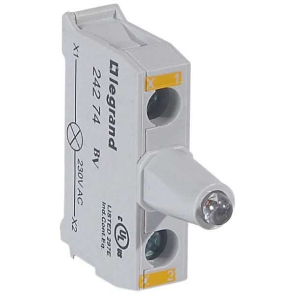 Bloc lumineux LEDs Osmoz pour boîte à boutons - raccordement à vis - 230V~ - jaune