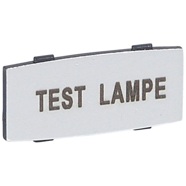Insert Osmoz avec texte à enclipser sur un cadre - alu - petit modèle avec marquage TEST LAMPE