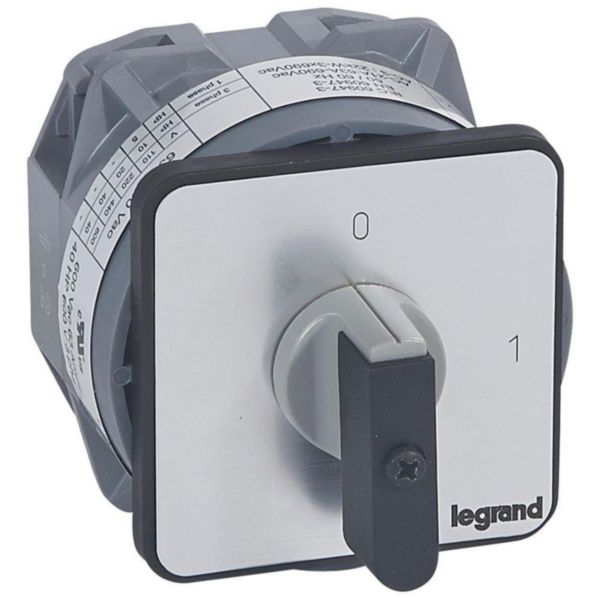 Commutateur à cames interrupteur marche/arrêt PR63 - 2P - 2 contacts - fixation par vis sur porte