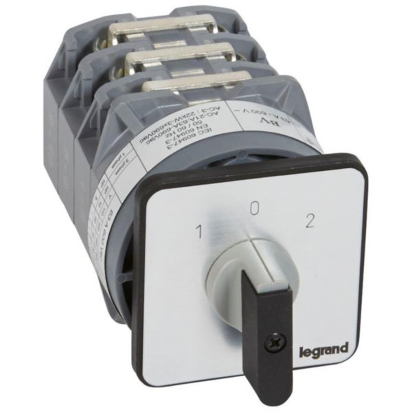 Commutateur à cames inverseur avec position arrêt 45° PR63 - 3P - 6 contacts - fixation par vis sur porte - Page 21