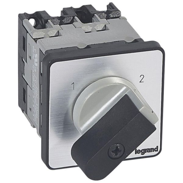 Commutateur à cames inverseur sans position arrêt PR12 - 2P - 4 contacts - fixation par vis sur porte