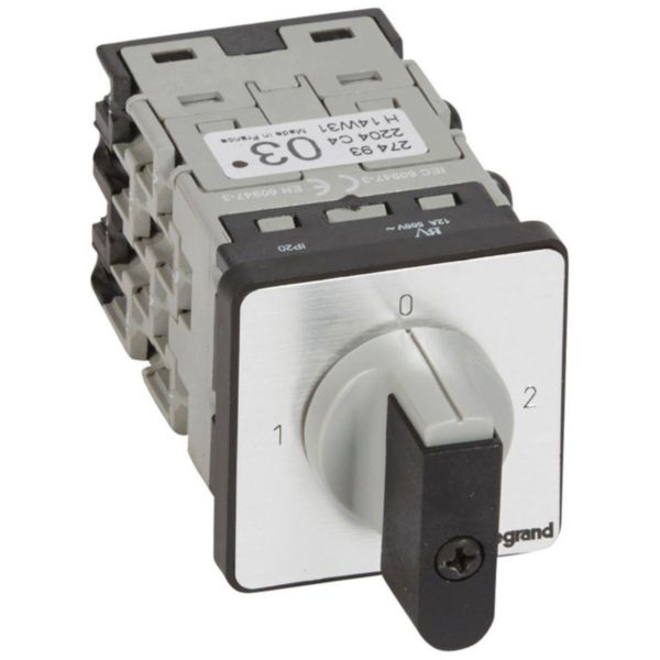 Commutateur à cames inverseur avec position arrêt 90° PR12 - 4P - 8 contacts - fixation par vis sur porte - Page 23