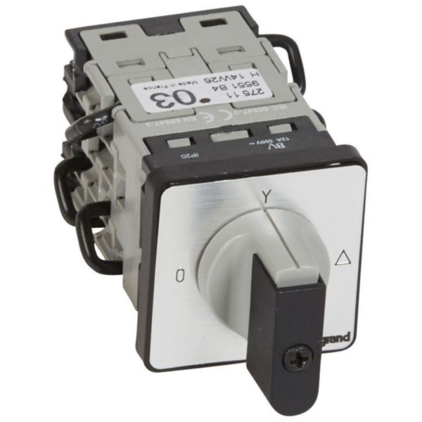 Commutateur à cames moteur triphasé démarreur 1 sens de marche 1 vitesse PR12 - 8 contacts - fixation par vis sur porte