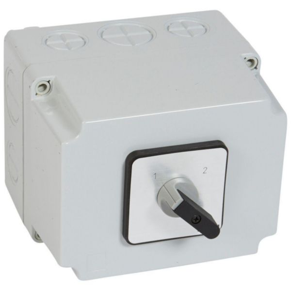 Commutateur à cames inverseur sans position arrêt PR63 - 4P - 8 contacts - boîtier 135x170mm
