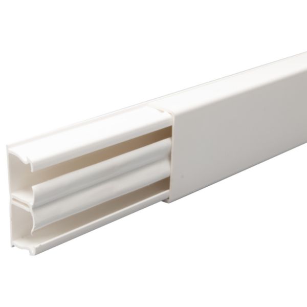 Moulure DLPlus 40x16mm 2 compartiments longueur 2,1m - blanc