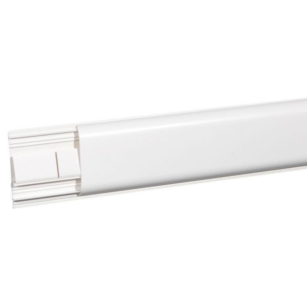Plinthe DLPlus 120x20mm 2 compartiments 1 couvercle longueur 2m - blanc