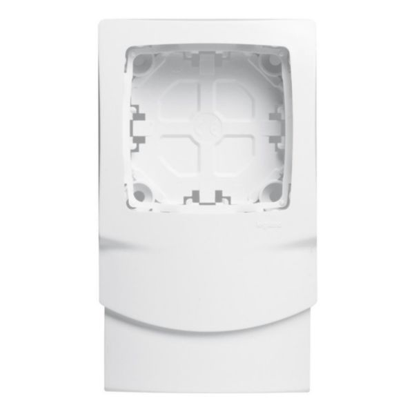 Cadre Appareillage saillie 1 poste pose le long des moulures DLPlus épaisseur 12,5mm - blanc