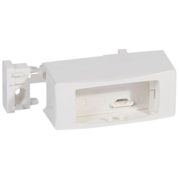 Cadre Appareillage saillie 1 poste étroit pose sur moulure DLPlus 20x12,5mm ou 32x12,5mm - blanc