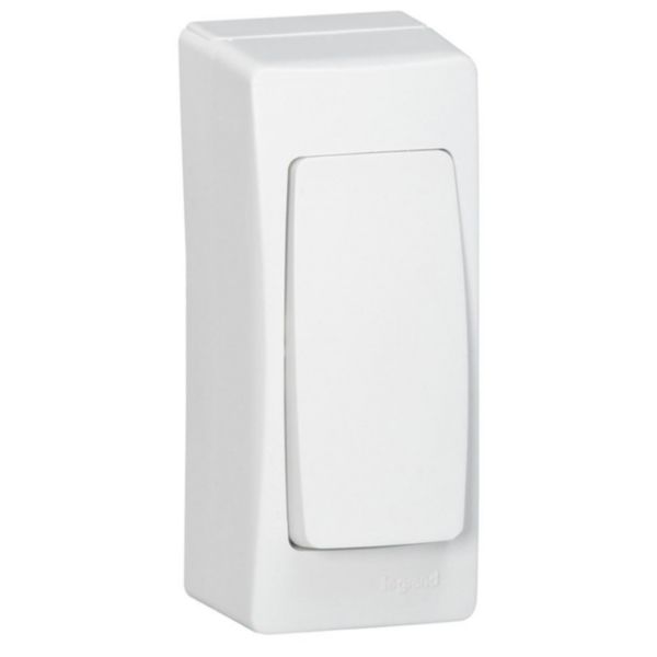 Cadre Appareillage saillie 1 poste étroit pose sur moulure DLPlus 32x12,5mm et 40x12,5mm - blanc