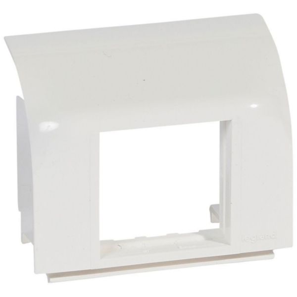 Support Mosaic 2 modules pour pose sur plinthe DLP 140x35mm - blanc