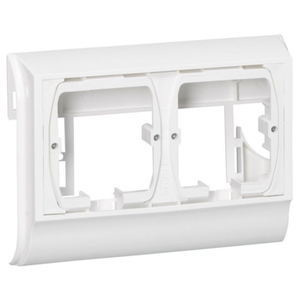 Cadre saillie 2 postes pour pose le long plinthes DLPlus hauteur 20mm