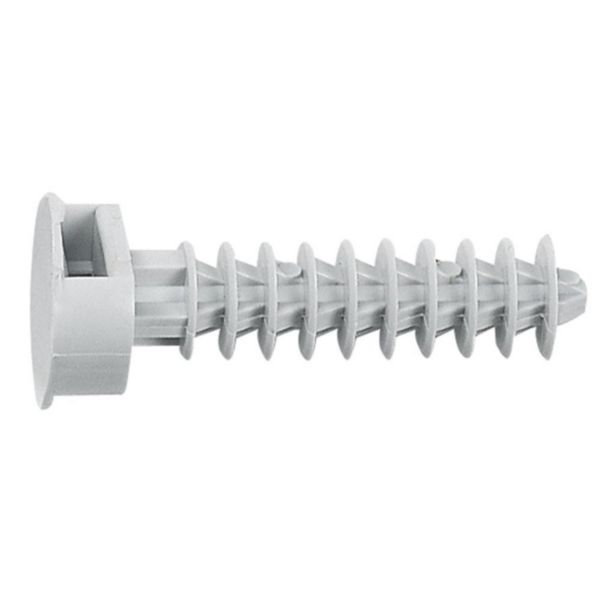 Embase à cheville grise RAL7035 pour perçage Ø8mm