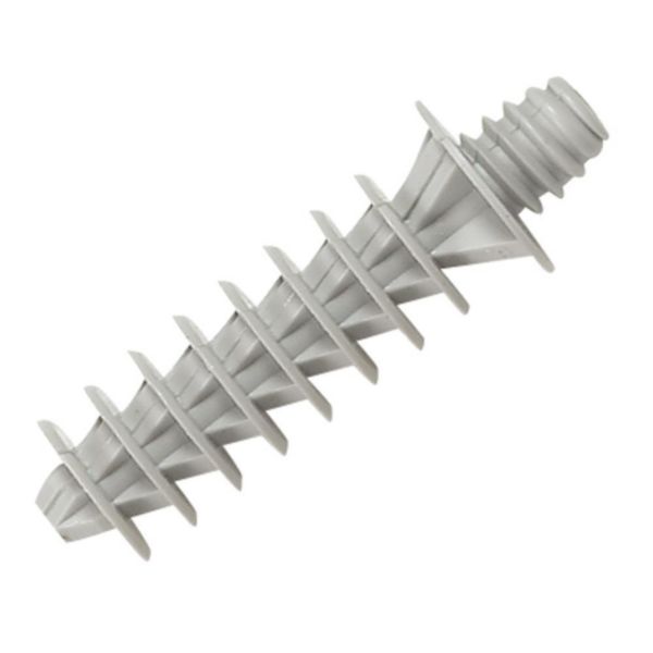 Cheville à visser grise RAL7035 pour perçage Ø8mm et tête filetée Ø6,6mm avec pas 150