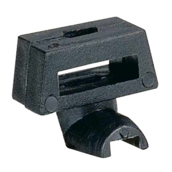 Verrou type tôle pour fixation colliers avec perçage Ø7mm sur plaque pleine ou plaque perforée Lina 25 pour coffret