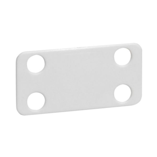 Plaque d'identification blanche Colring 38,5x19mm pour colliers largeur 4,6mm maxi