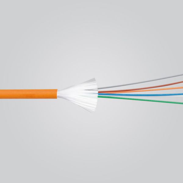 Câble optique OM 2 multimode - intérieur/extérieur mèches de verre - 6 fibres