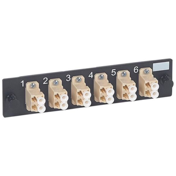 Bloc fibre optique LC 12 fibres multimode pour tiroir optique réf. 32569