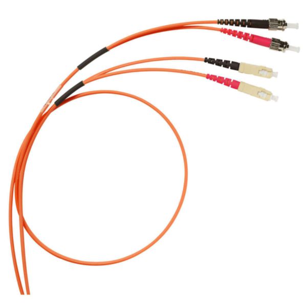 Cordon optique OM2 multimode LCS³ duplex ST/SC - longueur 3m