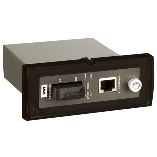 Bloc convertisseur cuivre/fibre optique 10/100 base t à 10/100 base sx