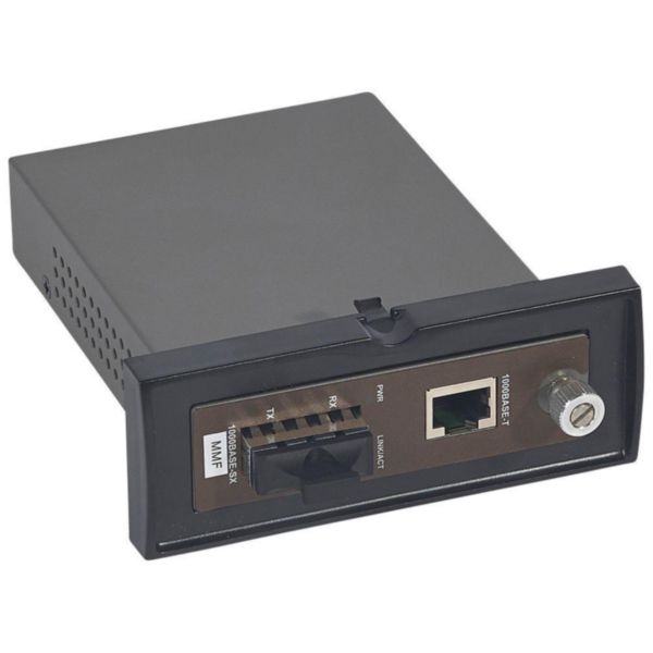Bloc convertisseur cuivre/fibre optique 1000 base t à 1000 base sx/lx